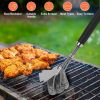 BBQ Grill Cleaning Brush Stainless Steel Barbecue Cleaner Scraper 16.5in Handle Stiff Wire Bristles For Grill Cooking Grates