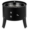 80*41*48cm Iron Spray Smoker Carbon Grill Black
